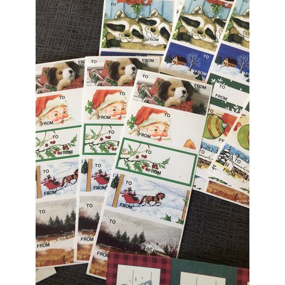 100+ Vintage Christmas Gift Tags vintage mixed lot Sheets Unused New B - Picture 3 of 5